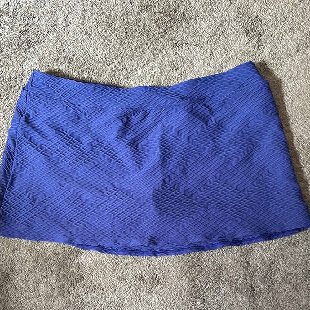 Lands' End Blue Textured Swim Skort, size 16